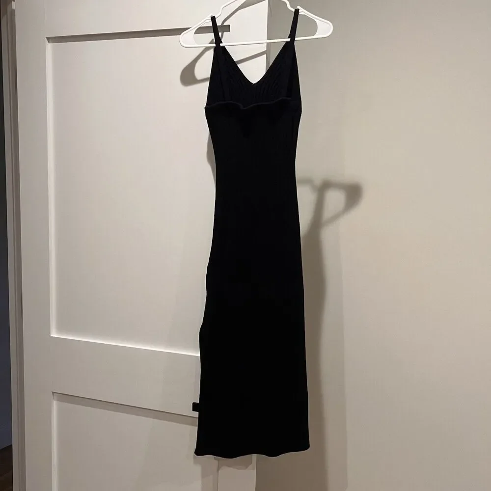 Free People Black Phoebe Sweater Dress in Size Small